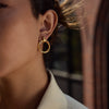 Women's Stainless Steel Geometric Electroplated Earrings
