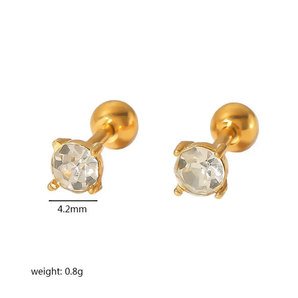 Women's Stainless Steel Geometric Electroplated Earrings