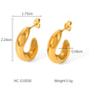 Women's Stainless Steel Geometric Electroplated Hollow Earrings