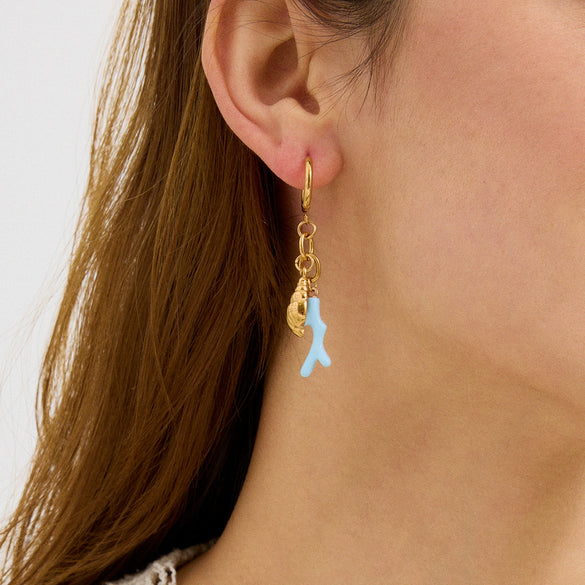 Women's Stainless Steel Geometric Electroplated Light Luxury Highend Marine Earrings