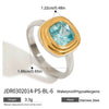 Women's Stainless Steel Geometric Electroplated Light Luxury Ring Jewelry