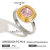 Women's Stainless Steel Geometric Electroplated Light Luxury Ring Jewelry