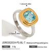 Women's Stainless Steel Geometric Electroplated Light Luxury Ring Jewelry