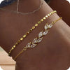 Women's Stainless Steel Geometric Evil Eye Anklet With Diamond Inlay Fashion Versatile Summer Jewelry