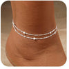 Women's Stainless Steel Geometric Evil Eye Anklet With Diamond Inlay Fashion Versatile Summer Jewelry