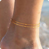 Women's Stainless Steel Geometric Evil Eye Anklet With Diamond Inlay Fashion Versatile Summer Jewelry