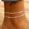 Women's Stainless Steel Geometric Evil Eye Anklet With Diamond Inlay Fashion Versatile Summer Jewelry
