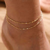Women's Stainless Steel Geometric Evil Eye Anklet With Diamond Inlay Fashion Versatile Summer Jewelry