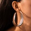 Women's 316L Stainless Steel Geometric Exaggerated Big Circle Earrings 18K Gold Plated