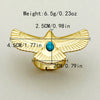 Women's Stainless Steel Geometric Exaggerated Irregular Open Ring Electroplated Light Luxury Blue Turquoise Jewelry