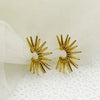 Women's Stainless Steel Geometric Fashion French Retro Light Luxury Electroplated Earrings