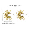 Women's Stainless Steel Geometric Fashion French Retro Light Luxury Electroplated Earrings