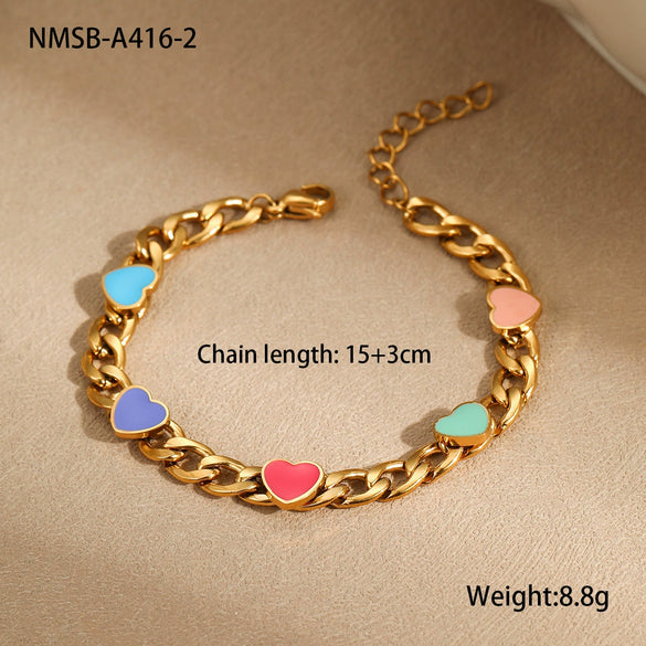 Women's Stainless Steel Geometric Fashion Jewelry Set With 18K Gold Plated Electroplating