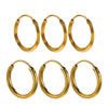 Women's Stainless Steel Geometric Fish Pattern Electroplated Circle Square Line Earrings