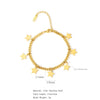 Women's Stainless Steel Geometric Fivepointed Star Pendant Tassel Jewelry With Electroplating