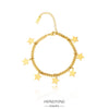 Women's Stainless Steel Geometric Fivepointed Star Pendant Tassel Jewelry With Electroplating