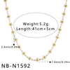 Women's Stainless Steel Geometric Flower Enamel Necklace With 18K Vacuum Plated Finish And Regular Chain