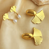 Women's Stainless Steel Geometric Ginkgo Leaf Fanshaped Cold Style Light Luxury Ear Studs