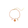 Women's Stainless Steel Geometric Handbeaded Bracelet With Electroplating Design
