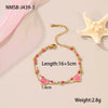 Women's Stainless Steel Geometric Handbeaded Bracelet With Electroplating Design