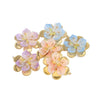Women's Stainless Steel Geometric Handmade Flower Crystal Beads Jewelry Earrings Pendant With Electroplating