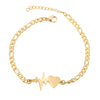 Women's Stainless Steel Geometric Heart Beaded Bracelet With Electroplated Finish Fashion Jewelry