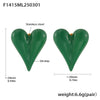 Women's 316L Stainless Steel Geometric Heart Light Luxury Color Glazed Earrings With Pvd Electroplating