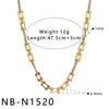 Women's Stainless Steel Geometric Heart Pig Nose Pendant Necklace With 18K Gold Vacuum Plating And Regular Chain