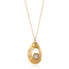 Women's Stainless Steel Geometric Hollow Pendant Necklace With Ochain And Electroplating