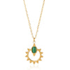 Women's Stainless Steel Geometric Hollow Pendant Necklace With Ochain And Electroplating