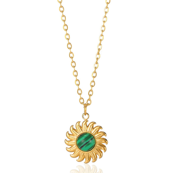 Women's Stainless Steel Geometric Hollow Pendant Necklace With Ochain And Electroplating