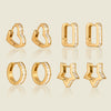 Women's Stainless Steel Geometric Hoop Earrings With Elegant Plated Finish And Sparkling Design Wholesale Jewelry