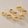 Women's Stainless Steel Geometric Hoop Earrings With Elegant Plated Finish And Sparkling Design Wholesale Jewelry