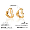 Women's Stainless Steel Geometric Hoop Earrings With Elegant Plated Finish And Sparkling Design Wholesale Jewelry