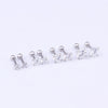 Women's Stainless Steel Geometric Inlaid Zircon Round Earrings