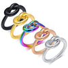 Women's Stainless Steel Geometric Knotted Ring Fashion Jewelry