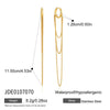 Women's Stainless Steel Geometric Layered Gradient Long Tassel Earrings With Plated Finish
