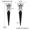 Women's 316L Stainless Steel Geometric Leopard Head Triangle Earrings With Electroplating