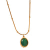 Women's Stainless Steel Geometric Light Luxury Clavicle Chain Necklace With Oval Pendant And Electroplating Treatment