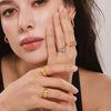 Women's Stainless Steel Geometric Light Luxury Open Ring With Electroplating Design