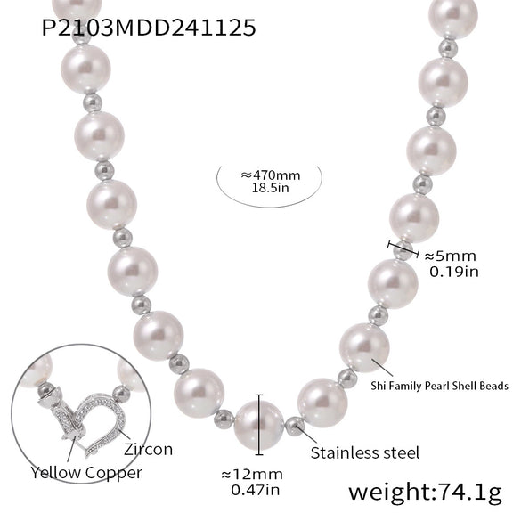 Women's Stainless Steel Geometric Light Luxury Zircon Pendant Collarbone Necklace With Electroplating Brass Chain Buckle