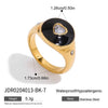 Women's Stainless Steel Geometric Love Ring Jewelry With Electroplating Light Luxury Highend