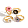 Women's Stainless Steel Geometric Love Ring Jewelry With Electroplating Light Luxury Highend