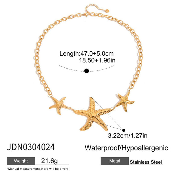 Women's Stainless Steel Geometric Marine Necklace With Electroplating Light Luxury And High End Design