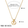 Women's Stainless Steel Geometric Mother Of Pearl Long Necklace With 18K Gold Vacuum Plating Minimalist Light Luxury Chain