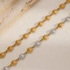 Women's Stainless Steel Geometric Ocean Style Bracelet Necklace With 18K Gold Plated Electroplating Light Luxury No Fading