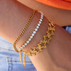 Women's Stainless Steel Geometric Open Bracelet Electroplated Light Luxury Jewelry