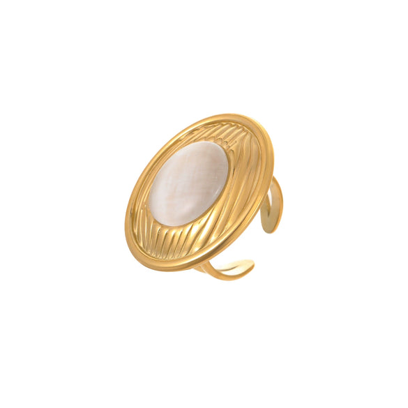 Women's Stainless Steel Geometric Open Ring Earrings With Electroplating In Fashion Style