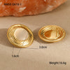 Women's Stainless Steel Geometric Open Ring Earrings With Electroplating In Fashion Style