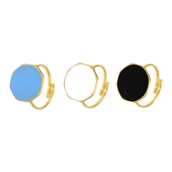 Women's 316L Stainless Steel Geometric Open Ring Jewelry With Electroplating